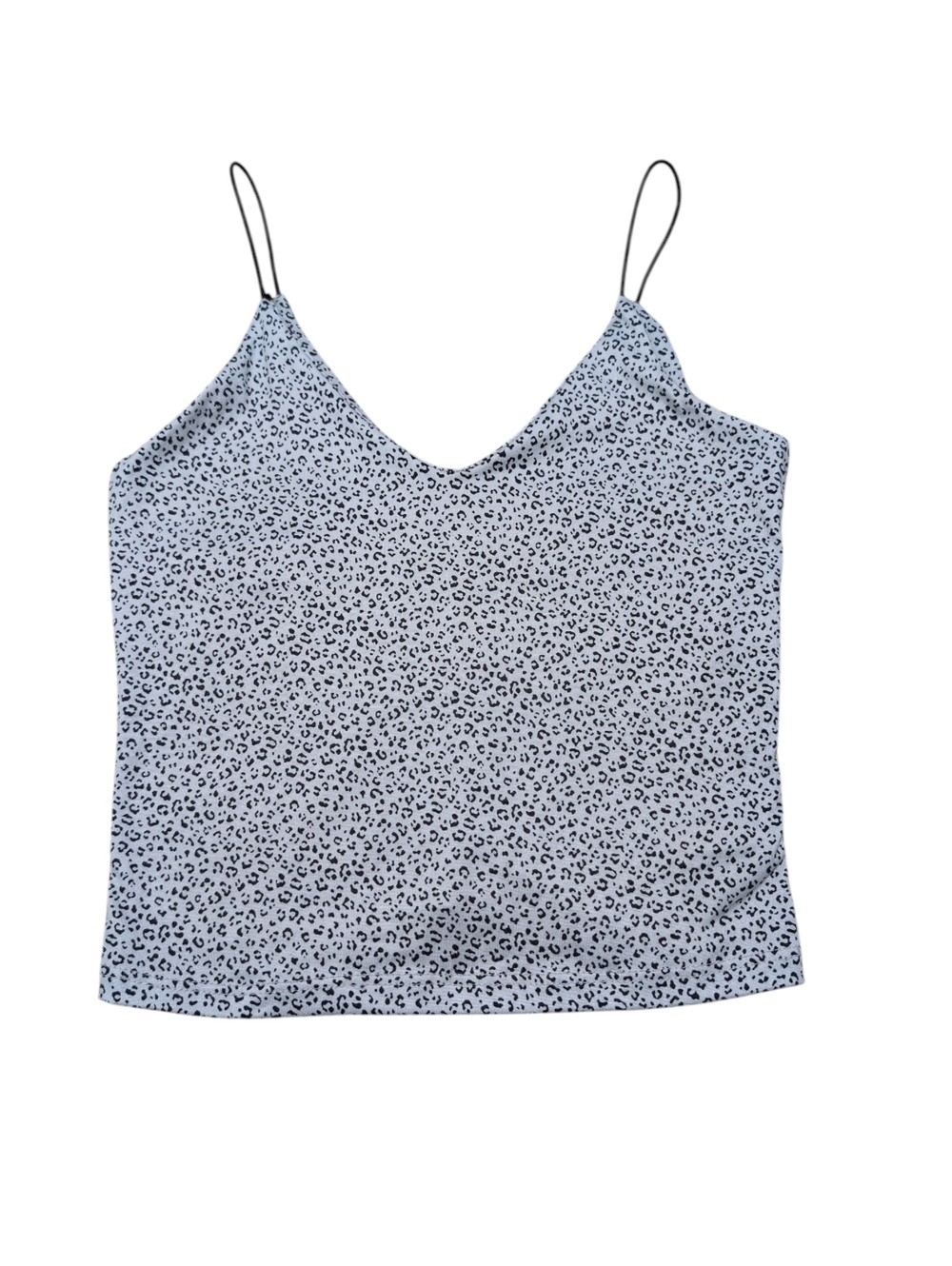Camisole Crop Top Spaghetti Strap Leopard Print Size XS